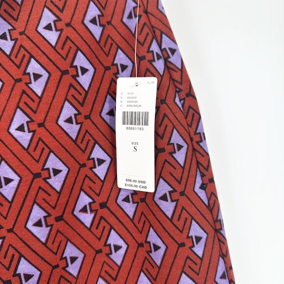 Anthropologie The Joni Flare Pants Small Ponte Knit Pull On Retro Geometric Boho - Picture 4 of 11